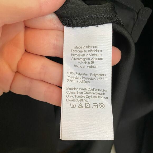 J.Crew Puff-sleeve satin-back crepe top Black‎ LT Large Tall NWT - Picture 9 of 9